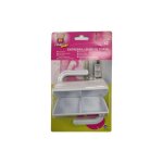Entrebâilleur de porte pvc blanc, 2 pièces. Entrebâilleur de porte pvc blanc, 2 pièces.