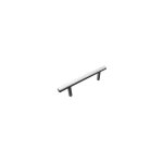 Poigne barre en inox bross, l. 156 x l. 12 x p. 33 mm, entraxe 96mm, 1 pice avec visserie.