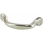 Cime - poigne  pattes  visser en acier chrom l. 128mm, h. 29mm, p. 38mm, entraxe 109mm, 1 pice avec ...