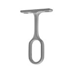 Support plafond pour penderie ovale fixe, zamak chrom