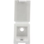 Cime - taquet �querre simple, pvc blanc, l22xh22x23mm, 12 pi�ces.