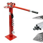 Cintreuse de tubes sur pied presse atelier cintrer manuelle carr� rond plat acier plier rouge