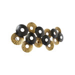 Circle - applique murale - 3 lumi�re - l 95 cm - noir et or - oriental - �clairage int�rieur - salon ...