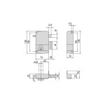 Cisa - serrure monopoint vertical tirage gauche cylindre de 50mm s'entrouvrant bc1534 3005036000bc1534 ...
