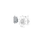 Cisa - triple serrure � appliquer avec cylindre � p�ne. v�hicule blind� europ�en 56515 - mm. 64 dx / ...