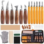 Ciseaux � bois, 30 in 1 outils de sculpture bois, outillage bois avec 12 couteau sculpture bois, professionnel ...