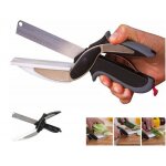 Ciseaux de cuisine, couteau et planche � d�couper, coupe - l�gumes et viande 2 en 1