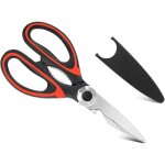Ciseaux cuisine, multiusage ciseaux cuisine robustes, acier inoxydable ciseaux avec couvercle, pour poulet, ...