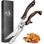Ciseaux de cuisine professionnels, ciseaux � volaille en acier inoxydable, ciseaux � viande � bord dentel�, ...
