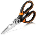 Ciseaux cuisine robustes, ciseaux de cuisine cranteur multiusage en acier inoxydable sharp professionnel ...