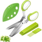 Ciseaux  herbes, ciseaux de cuisine  5 lames en acier inoxydable, ciseaux  pices ciboulette avec ...
