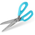 Ciseaux polyvalents de 255mm, ciseaux de bureau en cr - v, ciseaux de couture  lames denteles, ciseaux ...