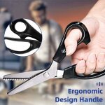 Ciseaux � tissus, ciseaux zigzag, ciseaux de tailleur professionnel, ciseaux � cranter pour tissus � ...