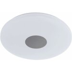 Eglo - plafonnier led 18 watts variateur de lampe 3000 - 6000k �clairage rond acier blanc 75289