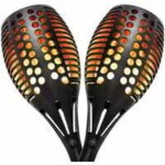 Clairage torche solaires d'ext�rieur, jardin, d�coration de jardin, lampe flamme solaire �tanches � 96 ...