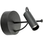 Clap spot mural / plafonnier noir 6w 3000k 38� avec abat - jour 75710 - 233p