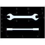 Cl� � fourche facom s�rie 44' 36x41 mm