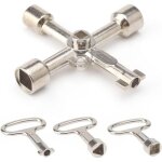 Cl armoire electrique  6 voies, cle triangle 8 mm, clef triangle, cls 3 et 4 pans, cl triangle poubelle, ...