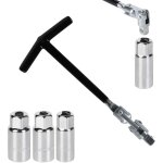 Cl� � bougie, cl�s � bougie d'allumage 16 / 18 / 21 mm, jeu de cl�s � bougie � poign�e en t, arrache ...