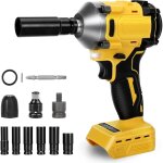 Cl� � chocs sans fil brushless compatible avec dewalt 18 v 20 v, 1 / 2' 600 nm boulonneuse � choc electrique ...