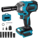 Cl� � chocs sans fil brushless compatible avec makita 18v batterie, 700 nm 1 / 2  boulonneuse a choc ...
