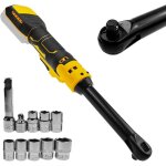 Cl  cliquet sans fil 3 / 8' pour batteries dewalt 20v, col rallong de 16cm, 320 tr / min, 80 n. m, ...