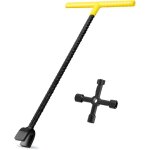 Cl� de compteur d'eau 16 pouces (environ 40, 6 cm) avec cl� pratique � 4 directions, poign�e en t pour ...