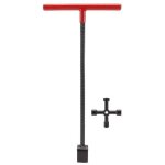 Cl� de compteur d'eau, cl� de trottoir � poign�e en t multifonction avec cl� utilitaire � 4 voies pour ...