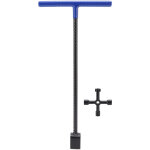 Cl de compteur d'eau, cl de trottoir  poigne en t multifonction avec cl utilitaire  4 voies pour ...