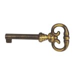 Cime - cl cuisse, zamak bronze, l. 70mm, tige 37mm, 1 pice avec visserie.