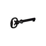 Cime - cl cuisse, zamak vieux fer, l. 70mm, tige 37mm, 1 pice avec visserie.