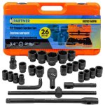 Cl�s � douille � chocs 3 / 4'' 17 - 65 mm 6 pans coffret 26 pi�ces