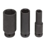 Cle a douille longue a choc renforcee 13 mm 1 / 2 Cle a douille longue a choc renforcee 13 mm 1 / 2
