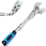 Cl� � molette � t�te flexible, cl�s � cliquet � t�te creuse de 10 � 12 pouces avec tige d'extension r�tractabl ...