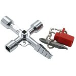 Cl� multifonction universelle xvx pour 6 en 1 - cl� tricoise carr�e - passe les cl�s partout - cl� multifoncti ...