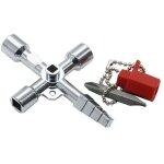 Cl� multifonction universelle xvx pour 6 en 1 - cl� tricoise carr�e - passe les cl�s partout - cl� multifoncti ...