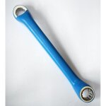 Cl� polygonale contre coud�e 12 pans 24mm - 27mm isol� bleu atex i deux t�tes acier au chrome vanadium ...