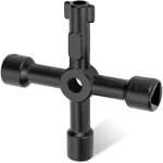 Cl� de robinet � 4 voies, multifonctionnelle, universelle, cl� de robinet crois�e, plombier, �lectricien, ...