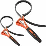 Jeu de 2 cl�s � sangle en caoutchouc, cl� � filtre � huile 460 mm et 630 mm, cl� � sangle r�glable, cl� ...