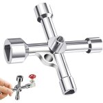 Cl� triangulaire 4 voies 5 tailles diam�tre int�rieur 7mm / 10mm / 12mm / 13mm / 18mm, cl� universelle ...