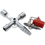 Cl� universelle - cl� carr�e triangulaire pour armoire �lectrique adapt�e aux outils � main multifonctionnels ...