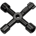 Cl� utilitaire multifonction, cl� crois�e multifonction 4 en 1, pour serrure de robinet de tableau de ...
