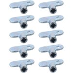 Cl� de vidange manuelle de rechange en alliage de zinc, 5 x 5 mm, carr�e, argent�e, 10 pi�ces