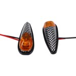 Clignotant de moto haute puissance oeil de chat indicateur led coque serpentine lumi�re jaune.