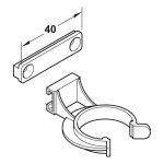 Clip de plinthe à visser blanc - 637. 38. 054 Clip de plinthe à visser blanc - 637. 38. 054