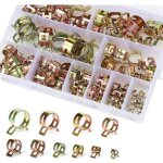 Clip � ressort tuyau collier serrage durite essence, 100 pi�ces serre - joints � tuyaux colliers de clip ...