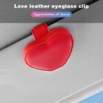 Clip de support lunettes soleil de voiture, porte - lunettes universel en cuir pour la voiture, universel ...