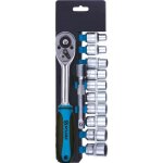 Cliquet 1 / 2' 45 dents avec 10 douilles de 10  24mm et rallonge - 12 pices 67597 stilker 67597
