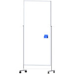 Cloison / tableau blanc mobile - magn�tique double face - 200x90 cm - blanc
