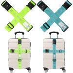 Coavas - sangle valise voyage, sangle de bagage avec etiquette valise d'identification valise securite, ...